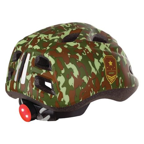 Polisport Kinderhelm Junior Army S 52/56 met LED Polisport Kinderhelm Junior Army S 52/56 met LED