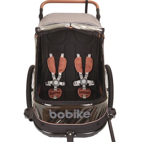 Bobike Bobike Trailer 2 in 1 FietskarGrijs Bobike Bobike Trailer 2 in 1 FietskarGrijs