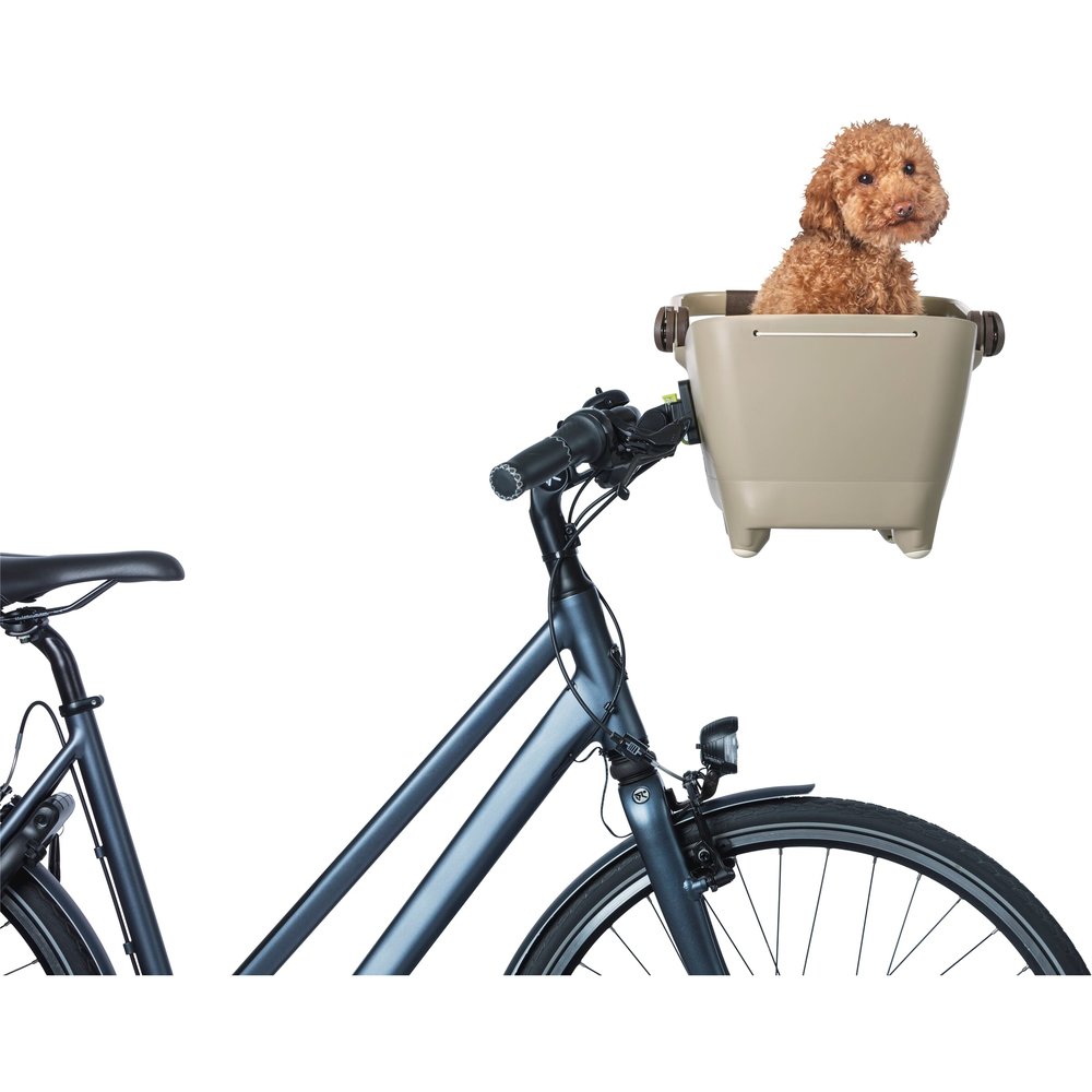 Basil HondenFietsmand Buddy biscotti brown Stuurbevestiging Basil HondenFietsmand Buddy biscotti brown Stuurbevestiging