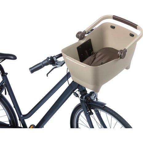 Basil HondenFietsmand Buddy biscotti brown Stuurbevestiging Basil HondenFietsmand Buddy biscotti brown Stuurbevestiging