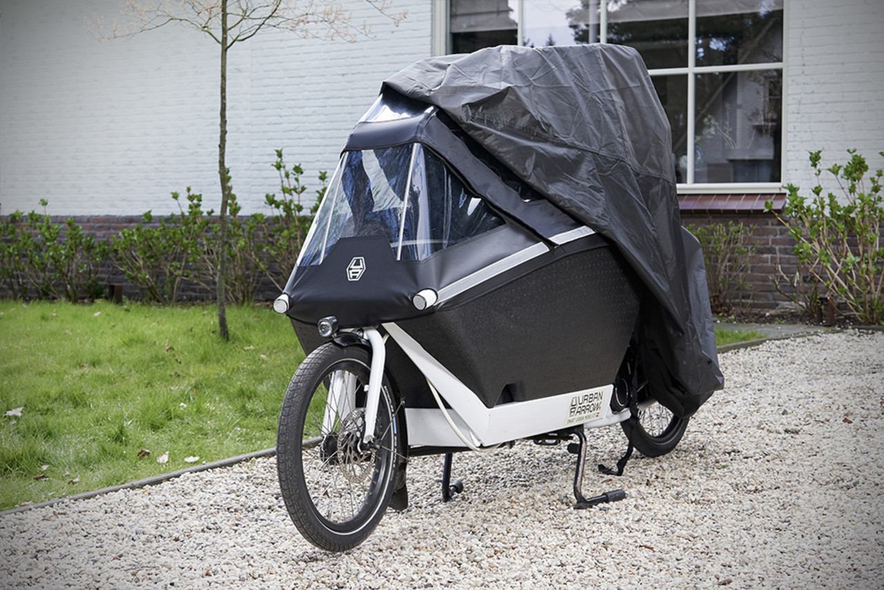 DS Covers Bakfiets Regenhoes Beschermhoes 2 Wieler met Huif DS Covers Bakfiets Regenhoes Beschermhoes 2 Wieler met Huif