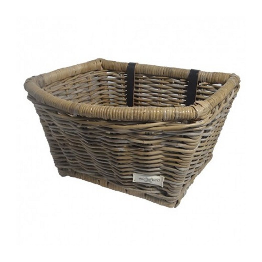 Wicked Rieten Fietsmand Buikmand Grijs Wicked Rieten Fietsmand Buikmand Grijs