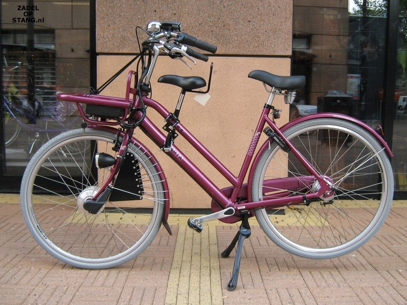 Zadel op Stang voor een Damesfiets met dubbel frame (Buiszadel)
