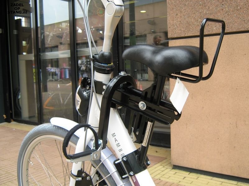 Zadel op Stang voor een Damesfiets met enkele framebuis (Buiszadel)
