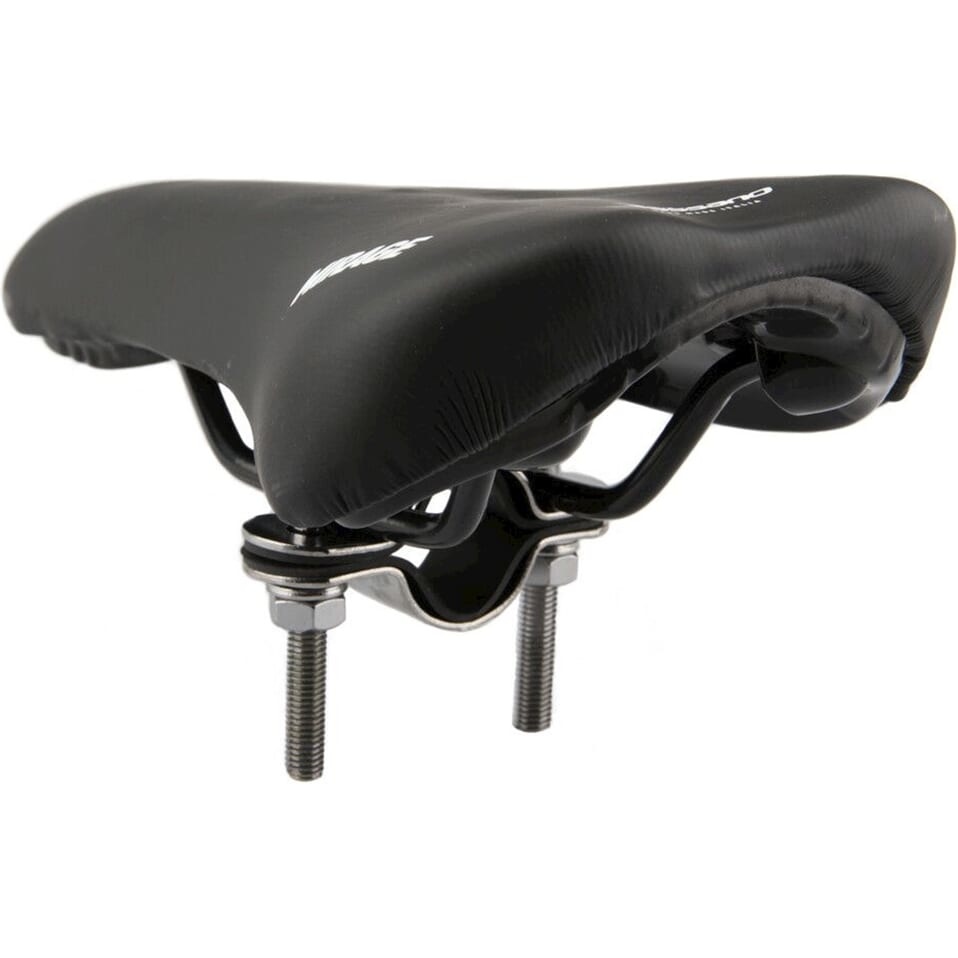 zadel met zitbuisklem (zadel op stang) voor herenfiets