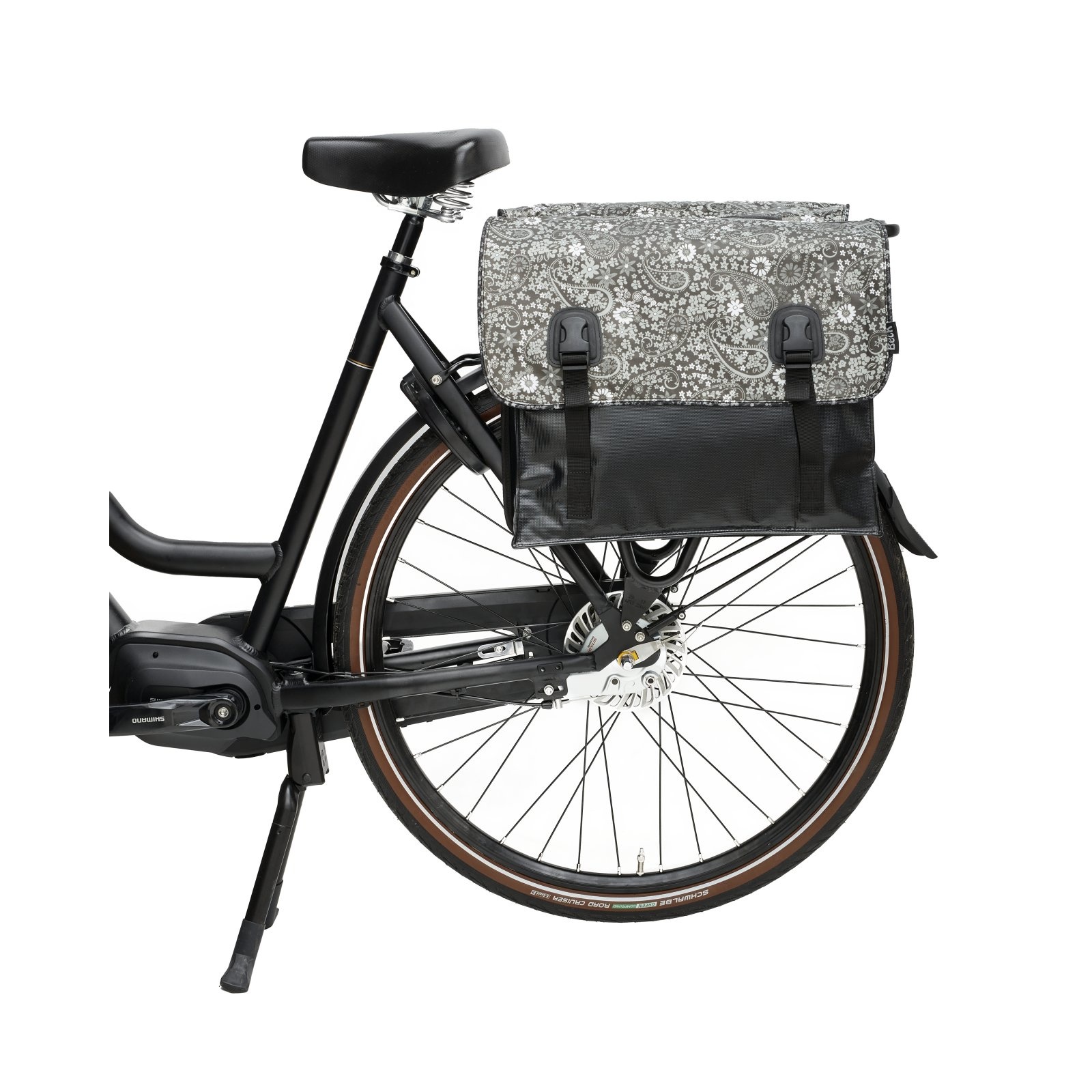 Dubbele Fietstas Classic Blackish Pattern