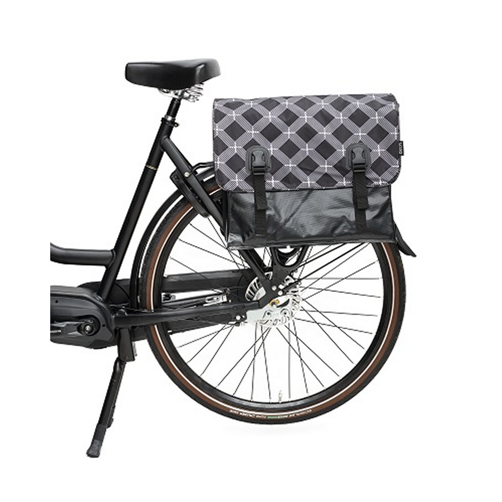 Dubbele Fietstas Classic Black Diamonds