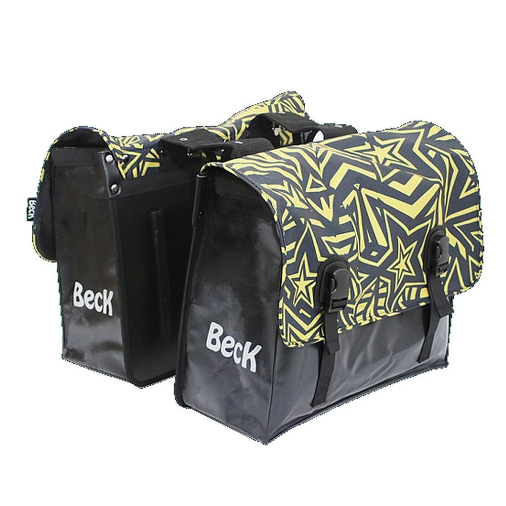 Beck Dubbele Fietstas Classic Gold Stars