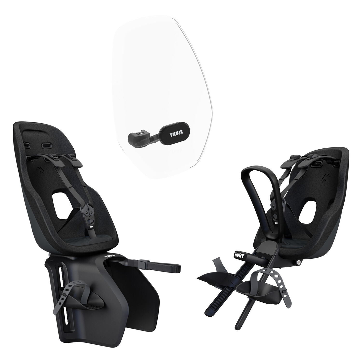 Thule Yepp Nexxt 2 compleet pakket met extra voordeel Black - Fiets -stoeltje.nl