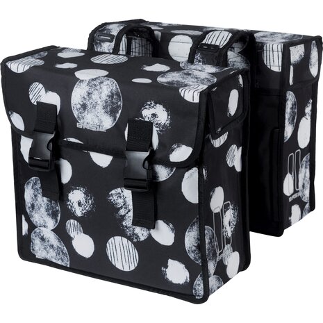 Basil Dubbele Fietstas Mara XL Sphere zwart/grijs Basil Dubbele Fietstas Mara XL Sphere zwart/grijs