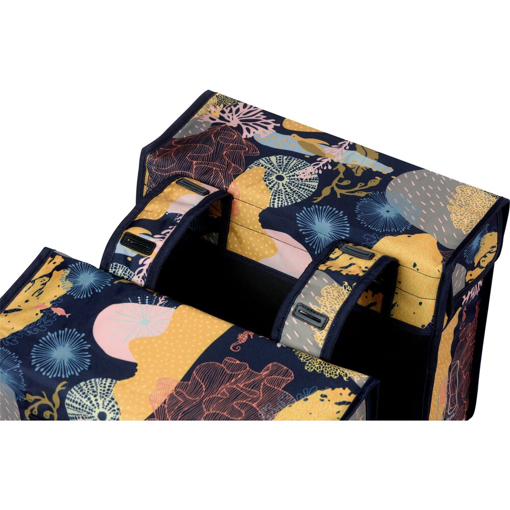 Basil Dubbele Fietstas Mara XL Reef night bleu Basil Dubbele Fietstas Mara XL Reef night bleu