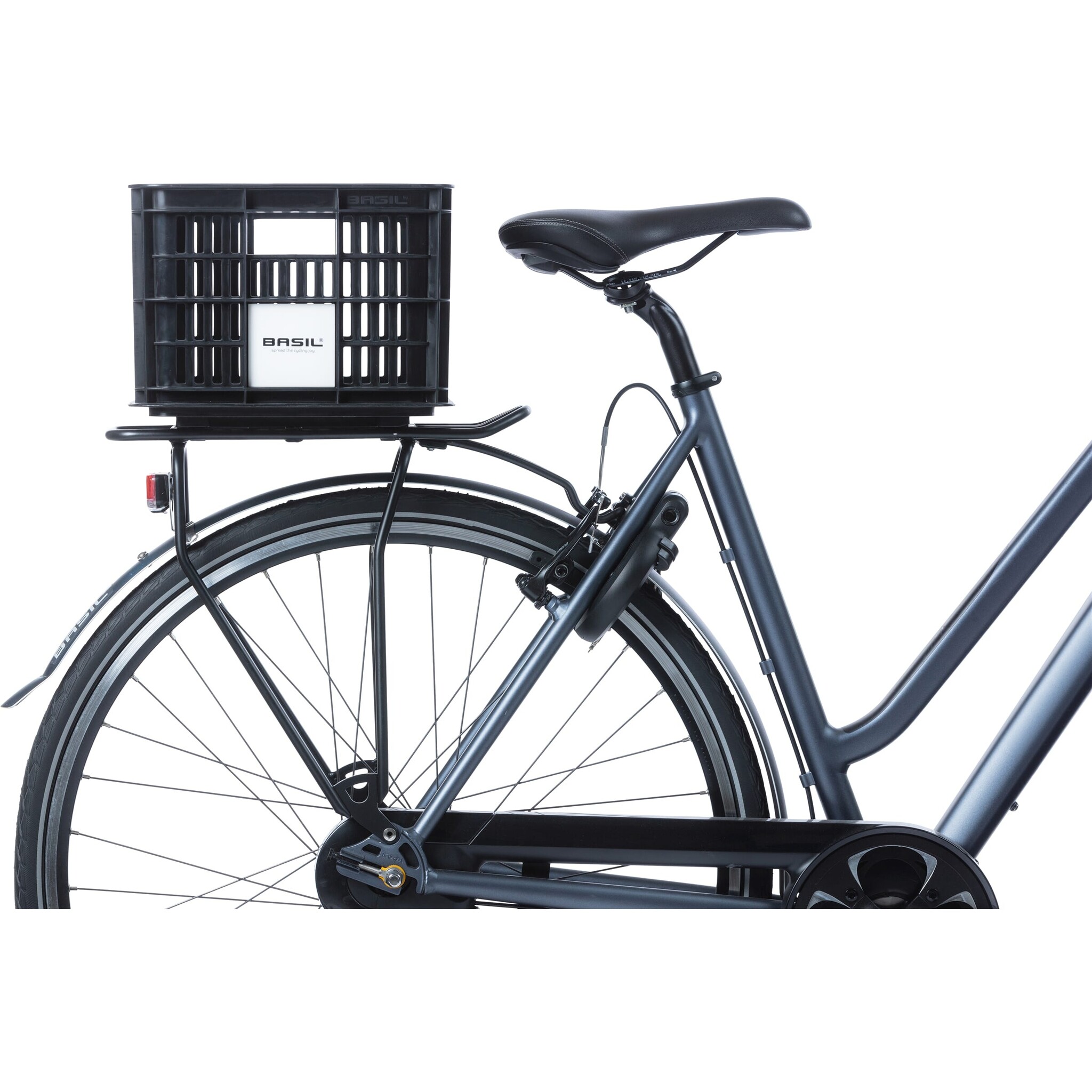 Kunststof Fietskrat Smal Zwart MIK