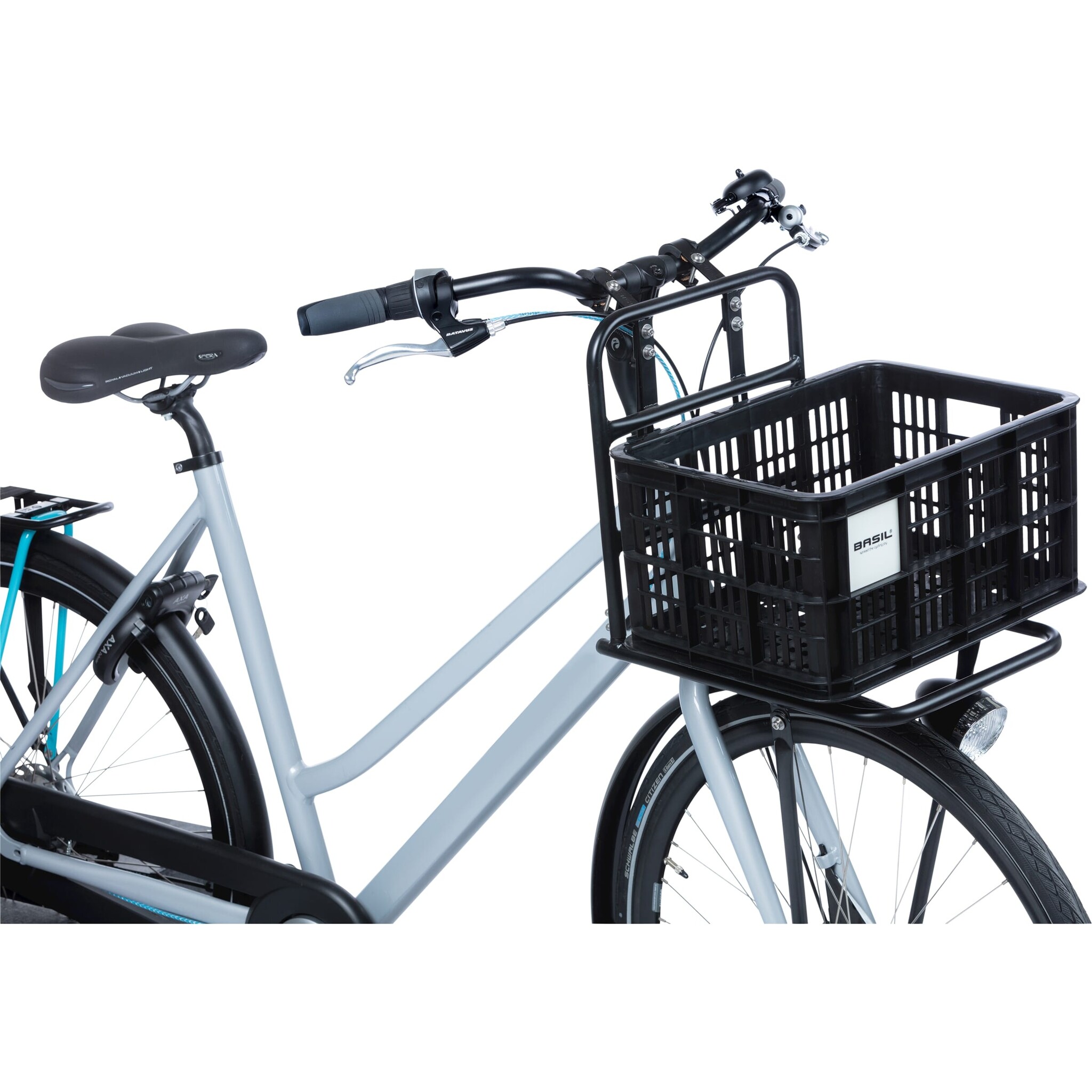 Kunststof Fietskrat Smal Zwart MIK