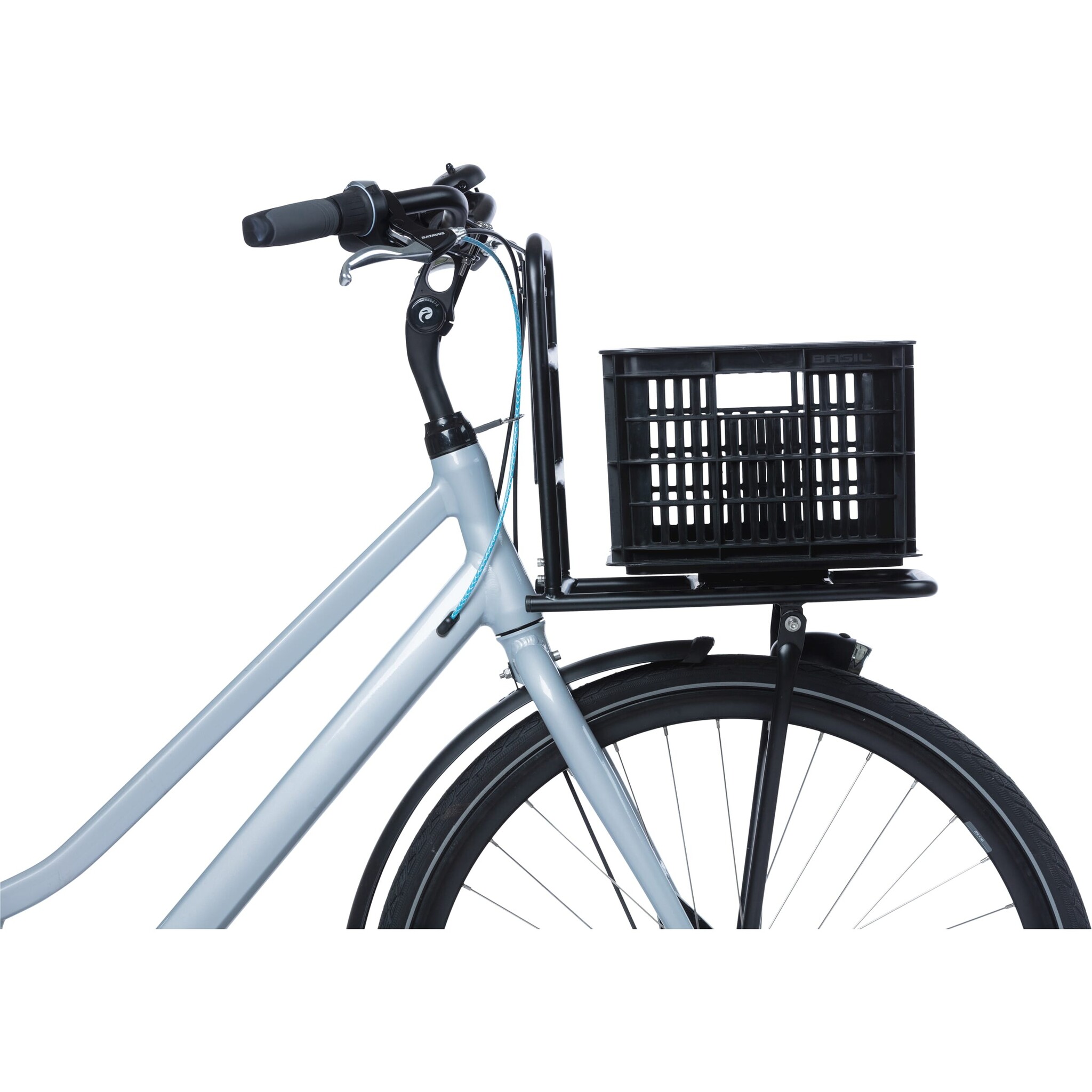 Kunststof Fietskrat Smal Zwart MIK