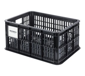 Basil Kunststof Fietskrat Smal Zwart MIK Basil Kunststof Fietskrat Smal Zwart MIK