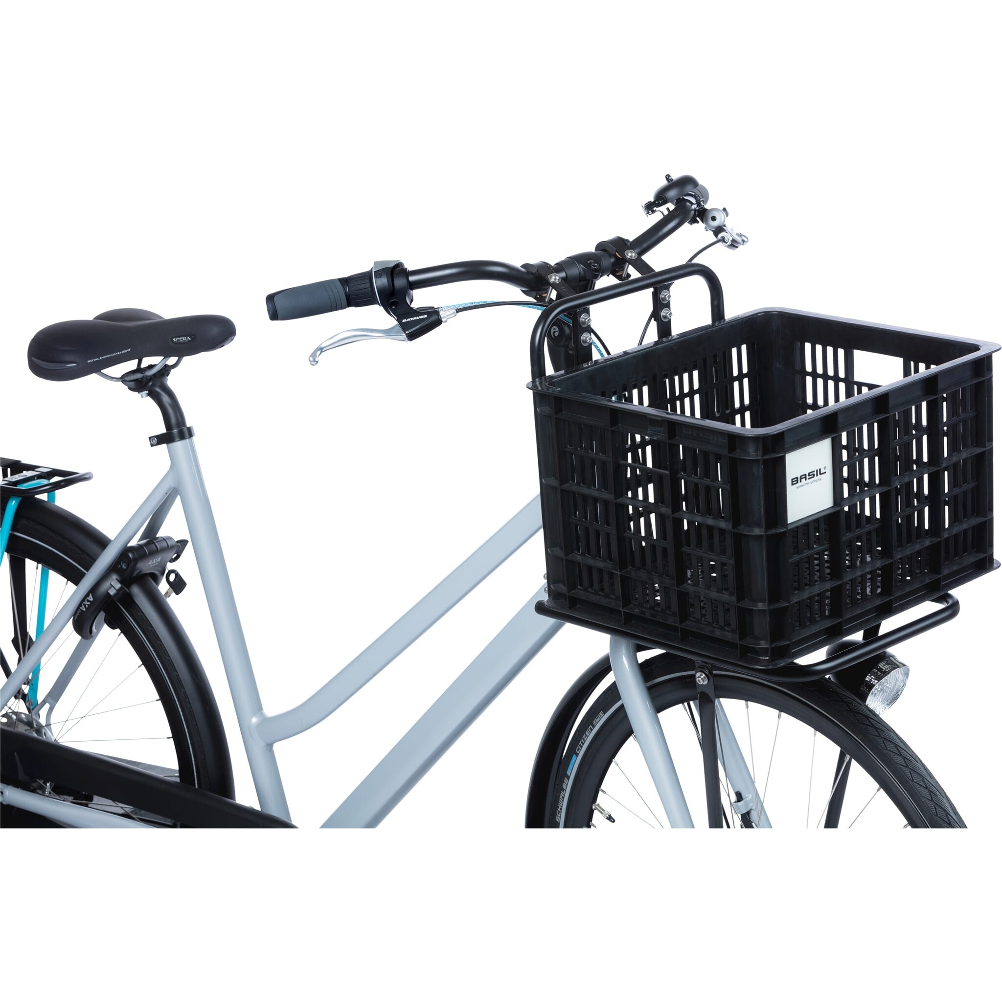 Kunststof Fietskrat Medium Zwart MIK