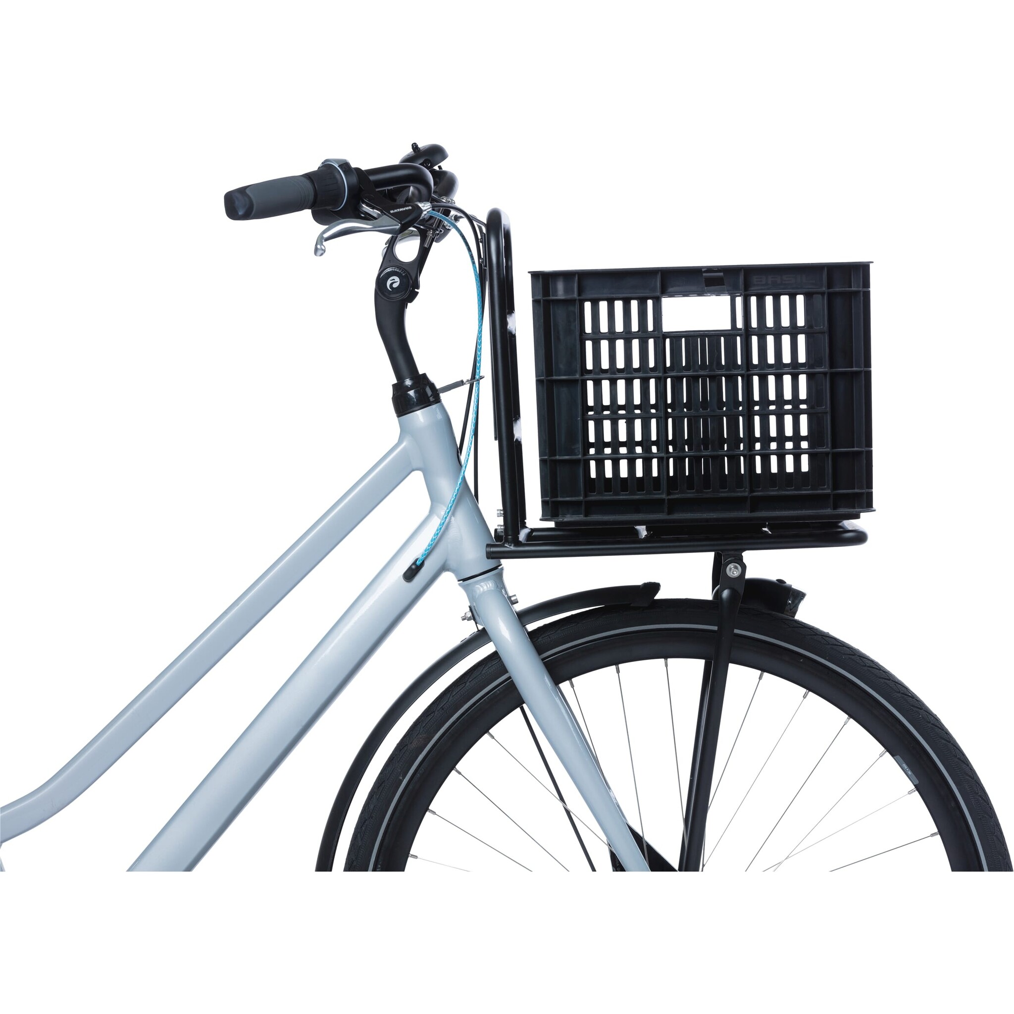 Kunststof Fietskrat Medium Zwart MIK