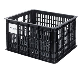 Basil Kunststof Fietskrat Medium Zwart MIK Basil Kunststof Fietskrat Medium Zwart MIK