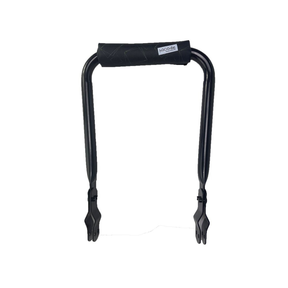 Hooodie Rugsteun Rugleuning  zwart met Gold Rectangles rugkussentje