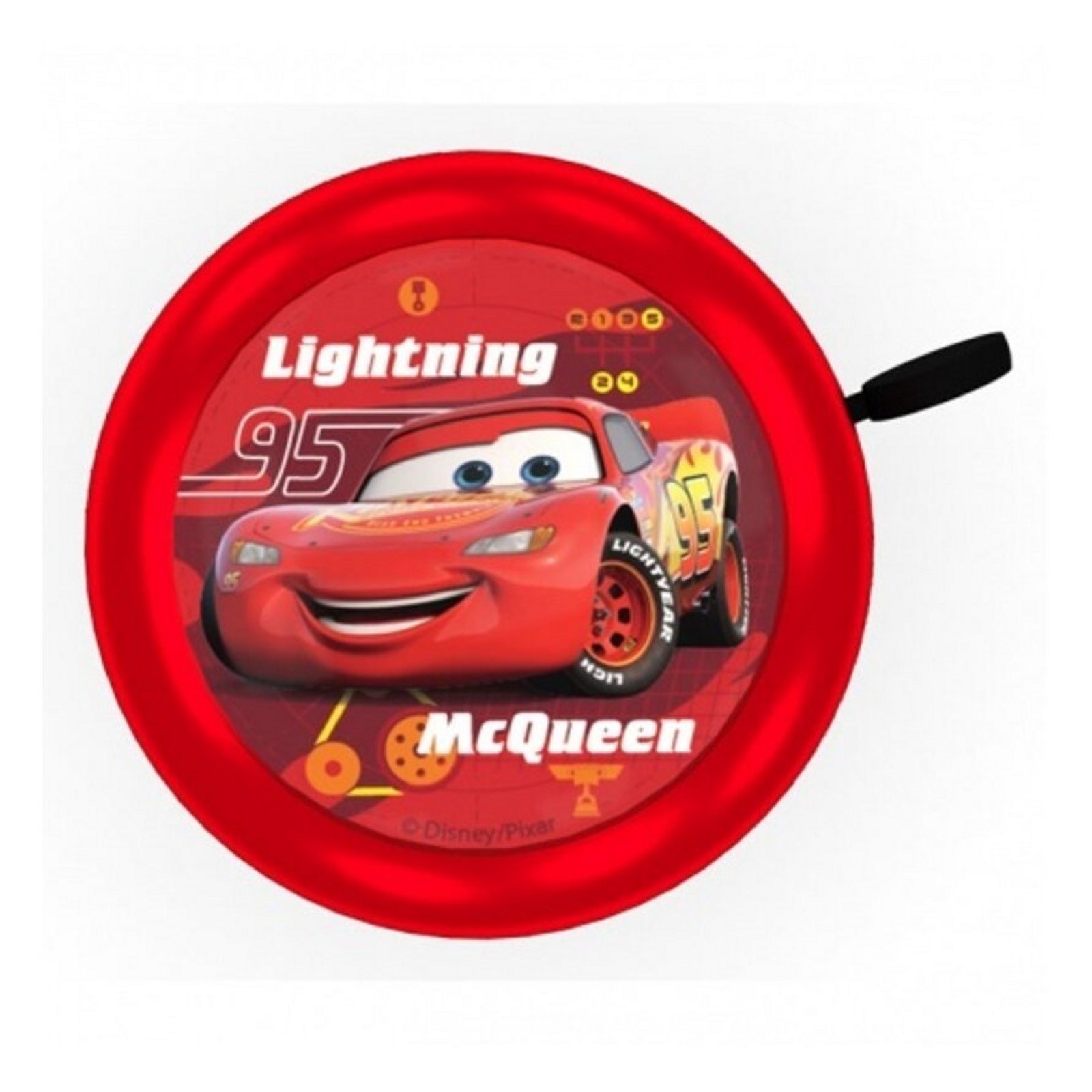 Disney fietsbel Cars jongens 55 mm staal rood-zwart