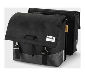 URBAN PROOF Fietstas dubbel 55L recycled Zwart Grijs URBAN PROOF Fietstas dubbel 55L recycled Zwart Grijs