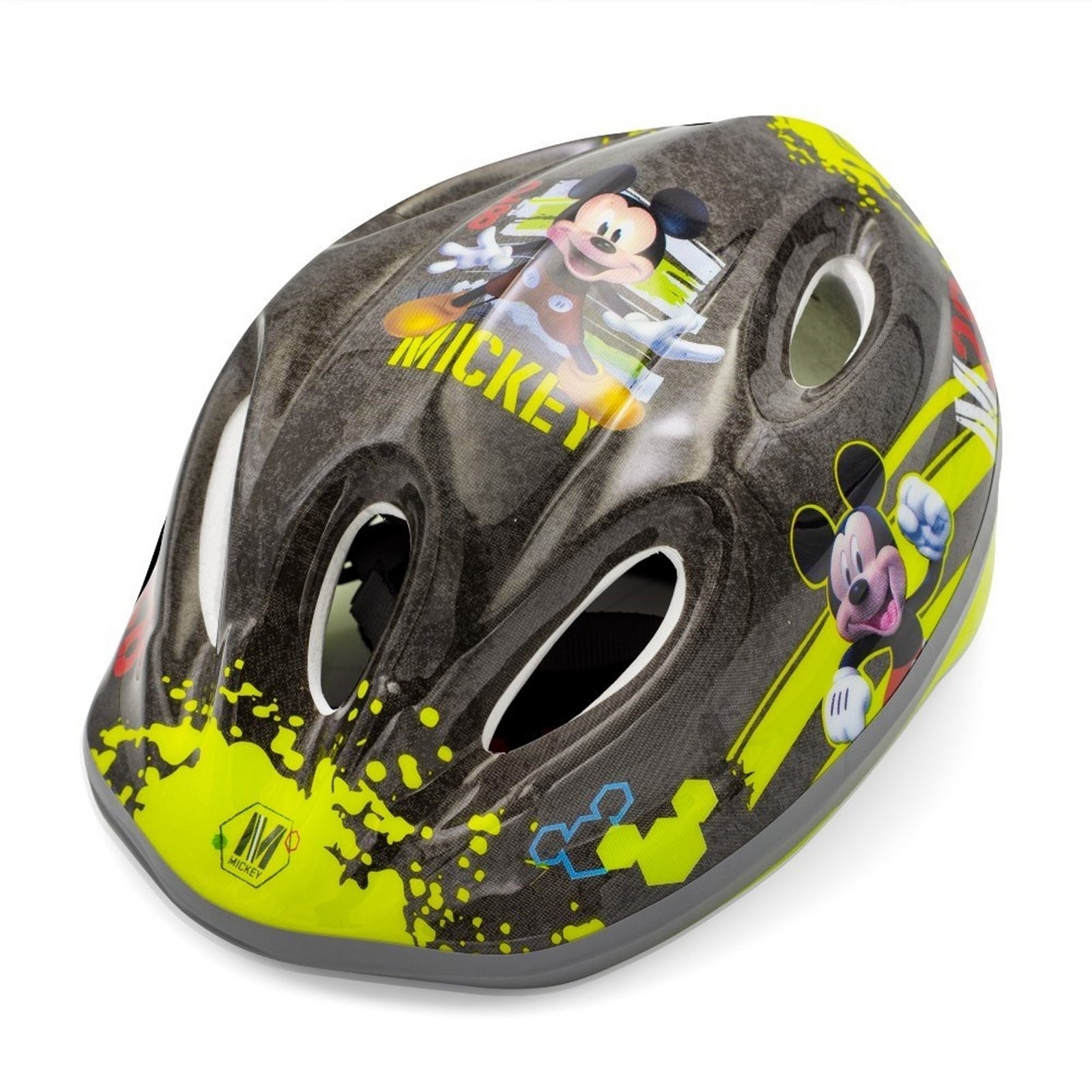 Kinderhelm S Mickey Zwart Groen