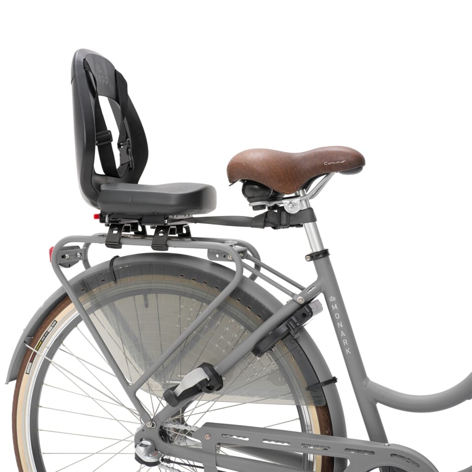 Maxi Junior Budget Zwart Dragerbevestiging Fietsstoeltje inclusief Yeppie