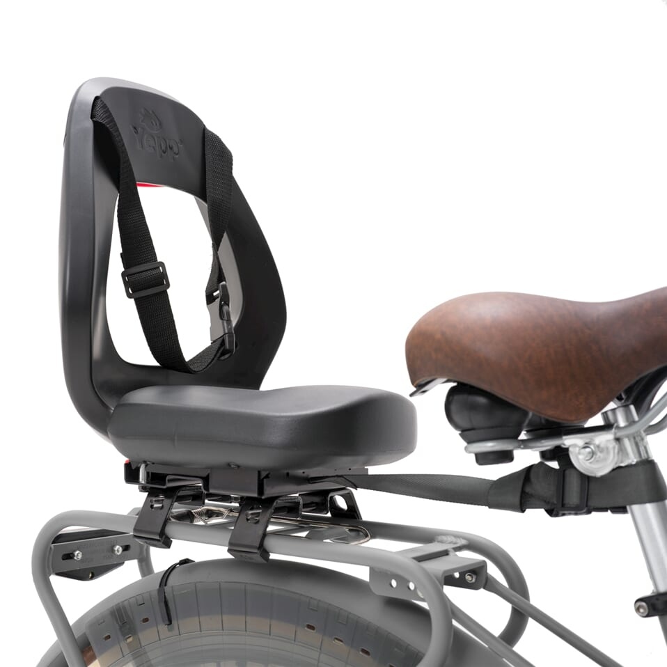 Maxi Junior Budget Zwart Dragerbevestiging Fietsstoeltje inclusief Yeppie