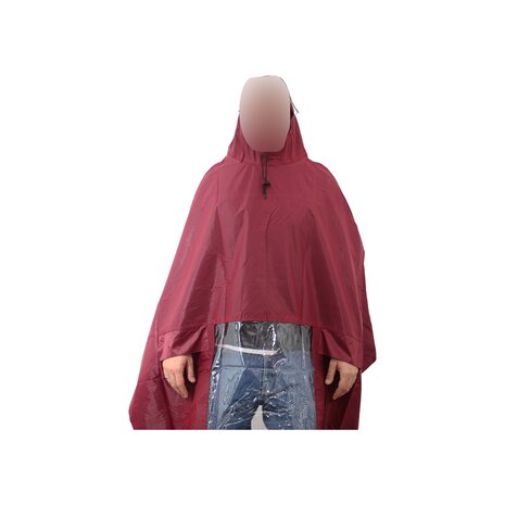 Hooodie Poncho Deluxe , Koplampproof one-size-fits-all Bordeaux Rood Hooodie Poncho Deluxe , Koplampproof one-size-fits-all Bordeaux Rood