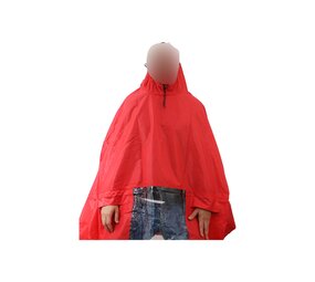 Hooodie Poncho Deluxe, Koplampproof one-size-fits-all Rood