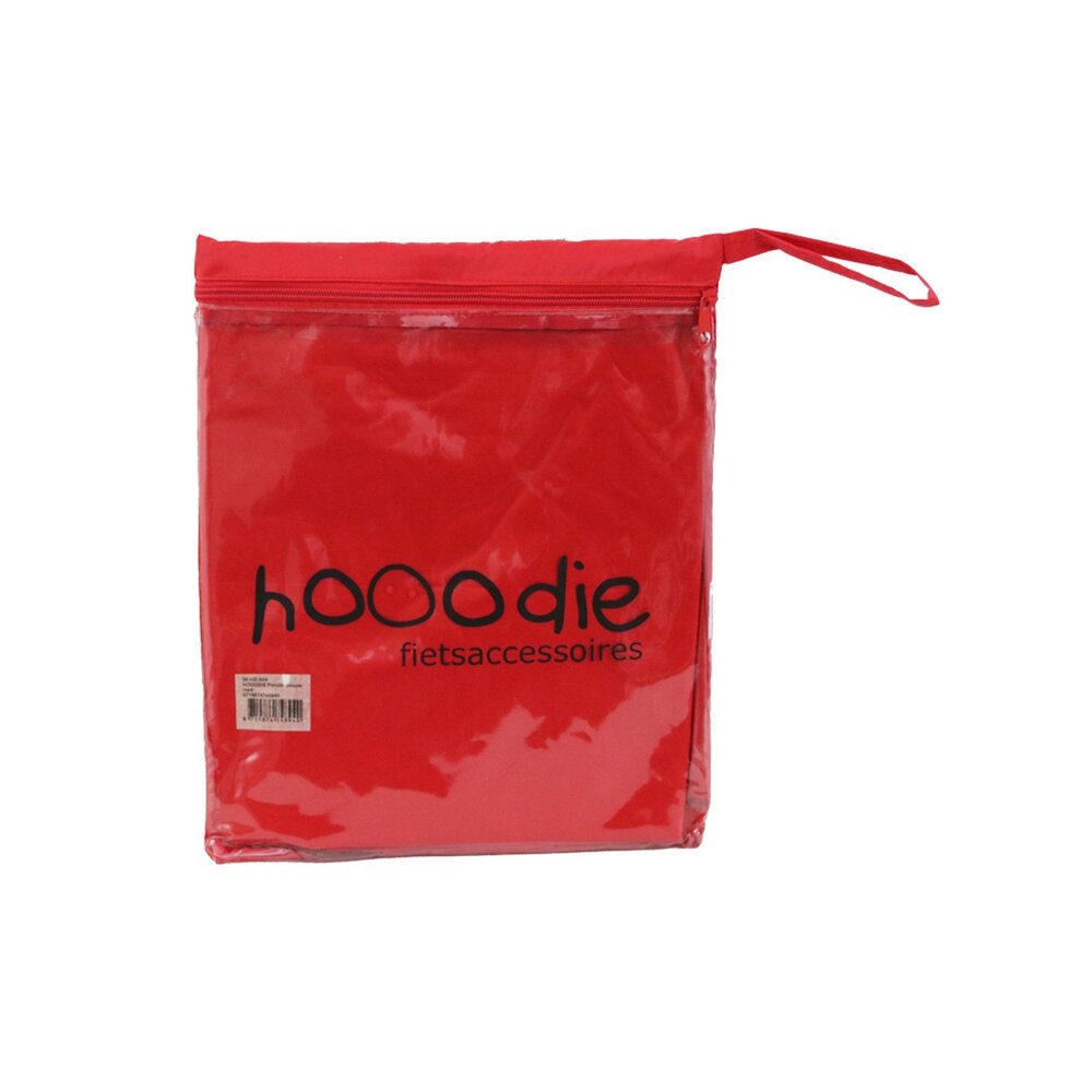 Hooodie Poncho Deluxe , Koplampproof one-size-fits-all Rood Hooodie Poncho Deluxe , Koplampproof one-size-fits-all Rood