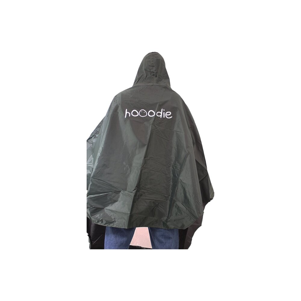 Hooodie Poncho de luxe , Koplampproof one-size-fits-all Olijf Groen