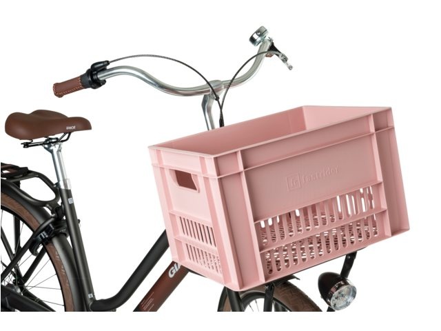 Kunststof Fietskrat OudRoze