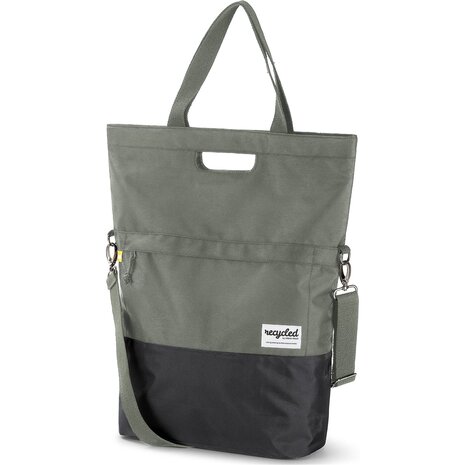 URBAN PROOF shoppertas 20L recycled groen grijs