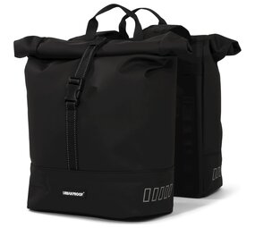 URBAN PROOF double rolltop bag 38L recycled zwart URBAN PROOF double rolltop bag 38L recycled zwart