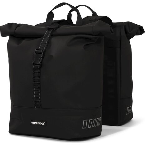URBAN PROOF double rolltop bag 38L recycled zwart URBAN PROOF double rolltop bag 38L recycled zwart