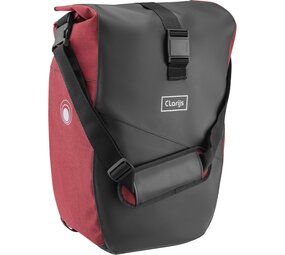 Clarijs Enkele Fietstas Solobag 24L zwart-rood Clarijs Enkele Fietstas Solobag 24L zwart-rood