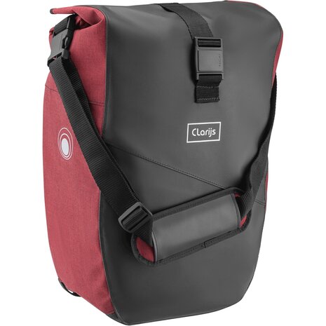 Clarijs Enkele Fietstas Solobag 24L zwart-rood Clarijs Enkele Fietstas Solobag 24L zwart-rood