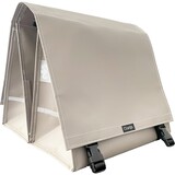 Clarijs Dubbele Fietstas XL PVC 46L met uitsparing matt taupe