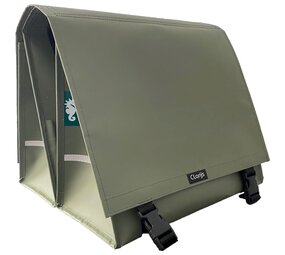 Clarijs Dubbele Fietstas XL PVC 46L met uitsparing matt olijf Clarijs Dubbele Fietstas XL PVC 46L met uitsparing matt olijf