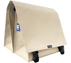 Clarijs Dubbele Fietstas XL PVC 46L matt zand