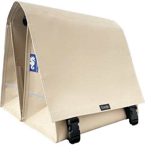 Clarijs Dubbele Fietstas XL PVC 46L matt zand Clarijs Dubbele Fietstas XL PVC 46L matt zand
