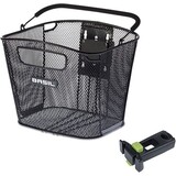 Basil mand Bold front KF + stuurpen houder KF 26L zwart