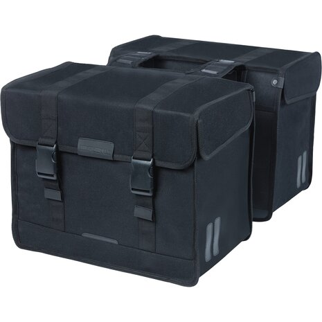 Basil Dubbele Fietstas Kavan Eco Classic zwart 58L