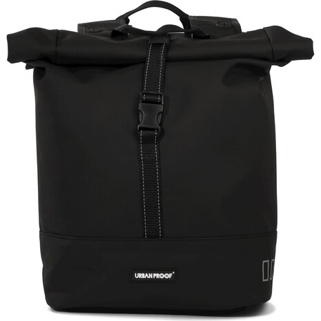 URBAN PROOF double rolltop bag 38L recycled zwart URBAN PROOF double rolltop bag 38L recycled zwart