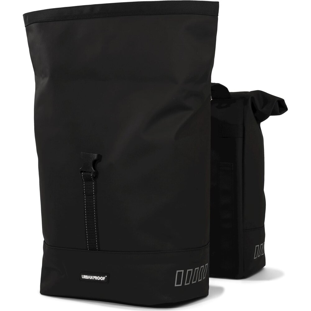 URBAN PROOF double rolltop bag 38L recycled zwart URBAN PROOF double rolltop bag 38L recycled zwart