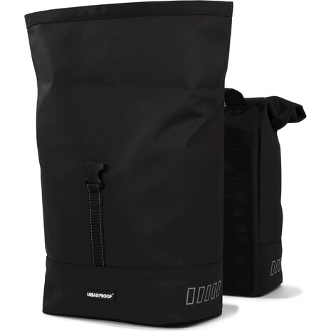 URBAN PROOF double rolltop bag 38L recycled zwart URBAN PROOF double rolltop bag 38L recycled zwart