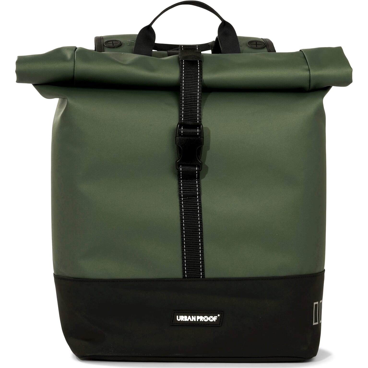 double rolltop bag 38L recycled groen