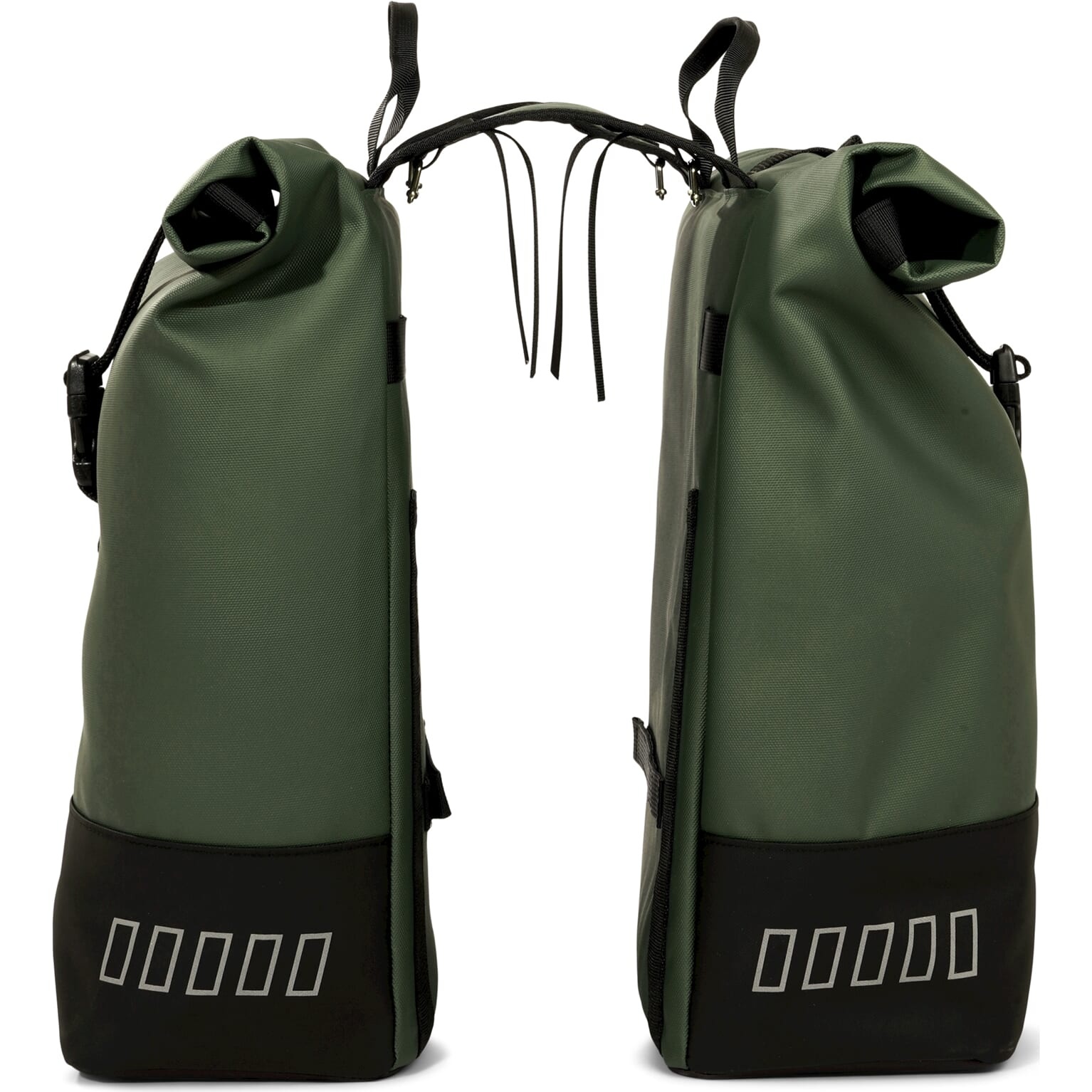 double rolltop bag 38L recycled groen