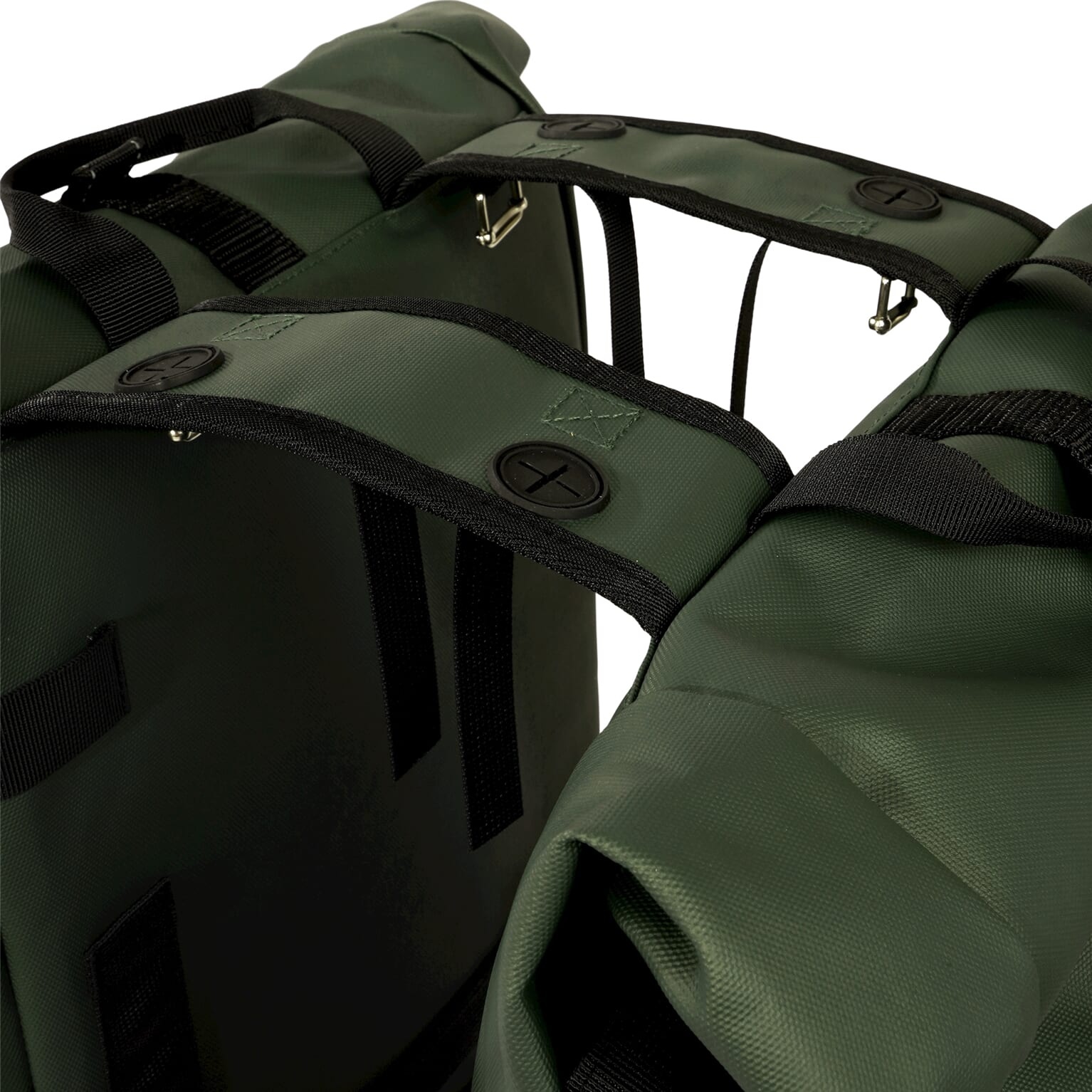 double rolltop bag 38L recycled groen